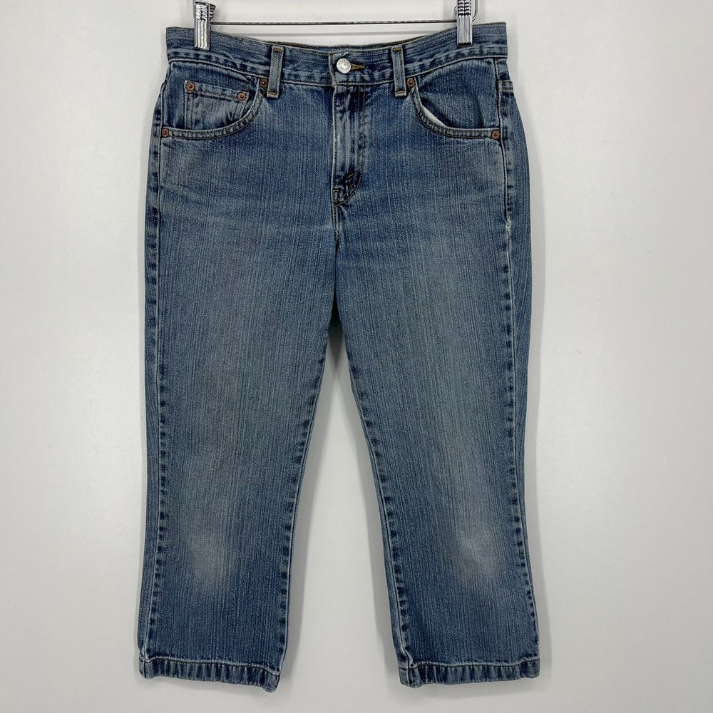 Levi's Capri Jeans Women's Size 28 Blue Low Rise‎ Straight Vtg Y2K